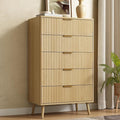 CARPETNAL Fluted 5 Drawers Dresser by CARPETNAL