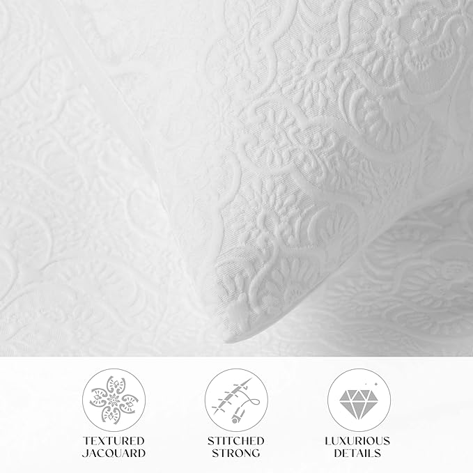 Superior 3 Piece Bedspread Set, Home Bed Decor, Decorative Bed Spread, 2 Pillow - Image 4