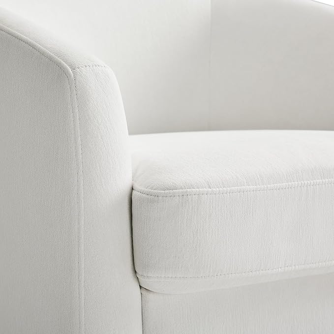 Swivel Barrel Accent Chair, Round Chenille Fabric Living Room Arm Chairs - Image 8
