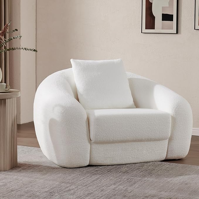 SICOTAS 49.9" Curved Convertible Sofa Couch Bed by SICOTAS