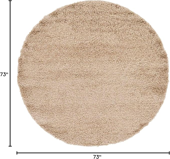 Unique Loom Solid Shag Collection Area Rug - Image 2