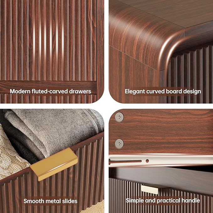 FURSUN Fluted 6 Drawers Dresser - Image 6