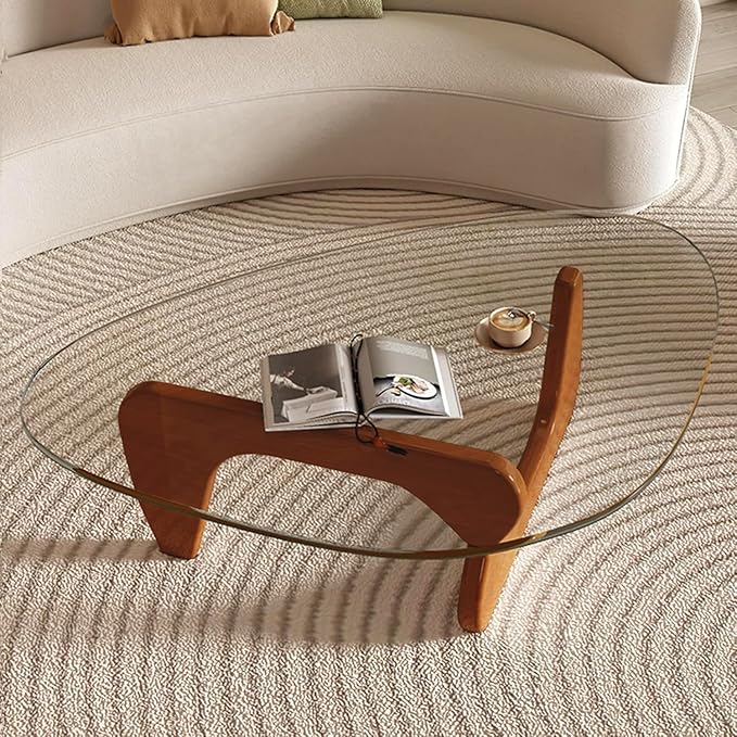 Modern Glass Coffee Table for Living Room, Mid Century Coffee Table, Small - Image 6