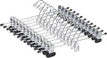 Amber Home 20 Pack Heavy Duty Metal Pants Skirt Hangers, Adjustable Clips by AmberHome