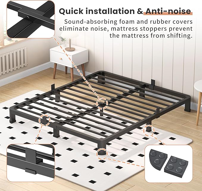 4 Inch Full Heavy Duty 3500 lbs Bed Frame - Image 5