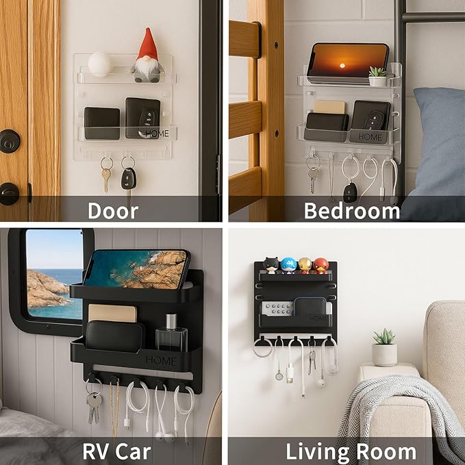 Adhesive Bedside Wall Shelf Organizer - Image 5
