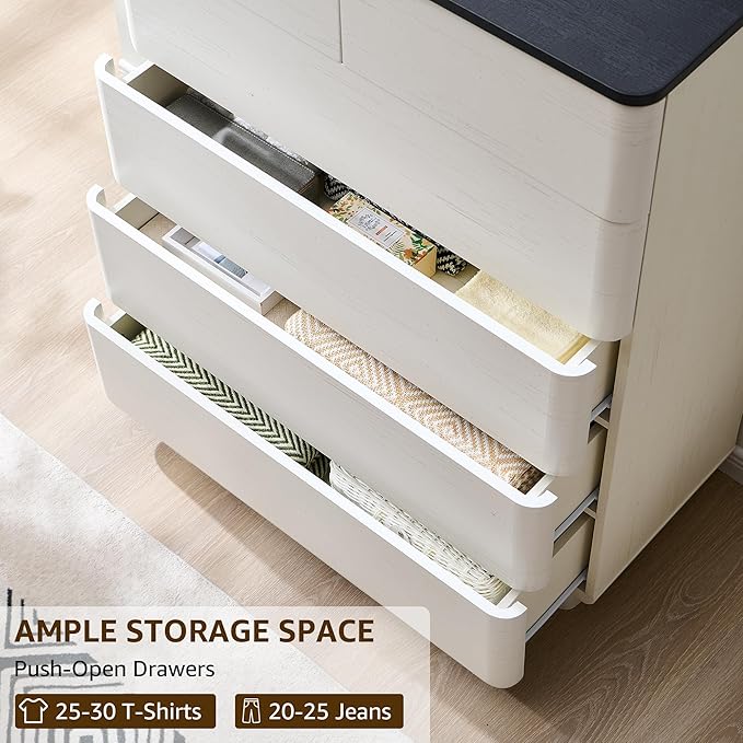 ACCOHOHO 6 Drawer Dresser for Bedroom, 42 Inch Tall Modern Chest of Drawers - Image 6