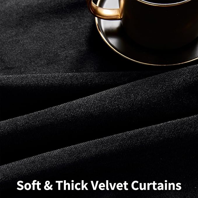 Joydeco 100% Blackout Velvet Curtains - Image 5