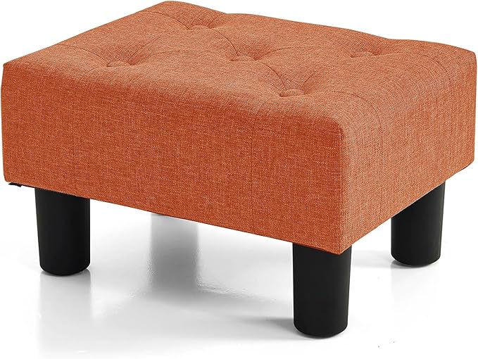 BRIAN & DANY Small Foot Stool, Linen Foot Stools by BRIANDANY