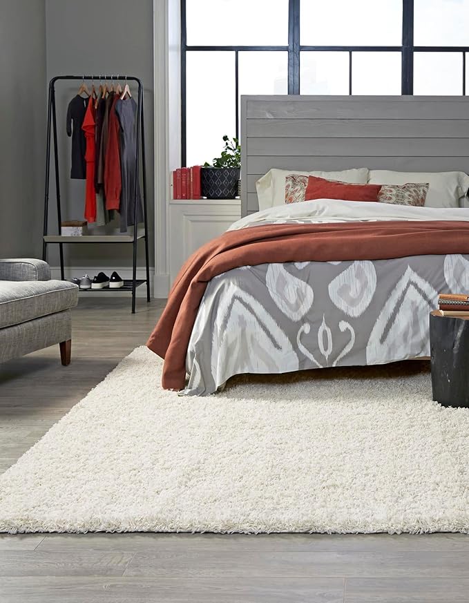Unique Loom Solid Shag Collection Area Rug - Image 2