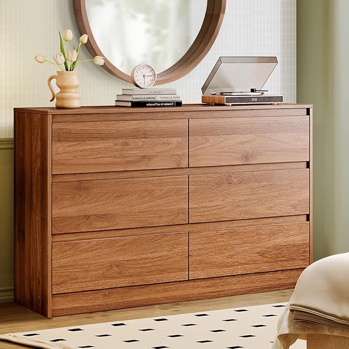 6 Drawer Dresser, Wooden Bedroom Drawer Dresser - Image 9