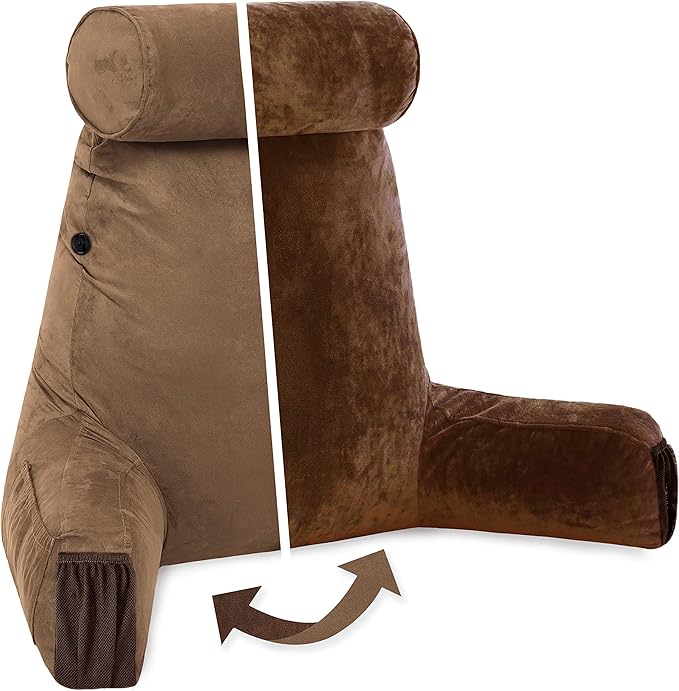 Husband Pillow Medium Aspen Edition Saddle Brown, Sit Up Reading & Bed Rest by HusbandPillow