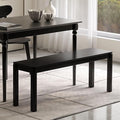 47.2'' 100% Solid Wood Dining Bench, Oak Wood Long Bench by Wayshome