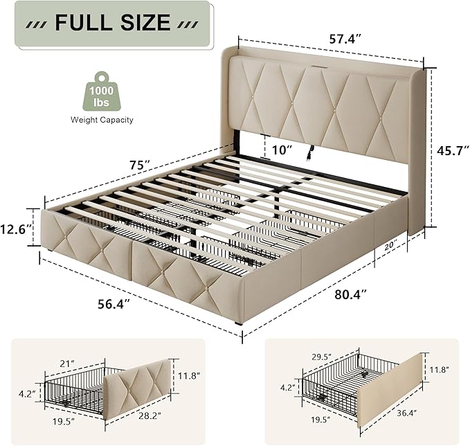 Feonase Full Size Bed Frame - Image 2