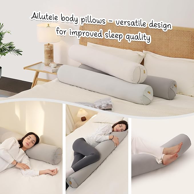 Cuddle Pillow – Body Pillow for Adults, Long Bolster Pillow for Bed, Soft & - Image 6