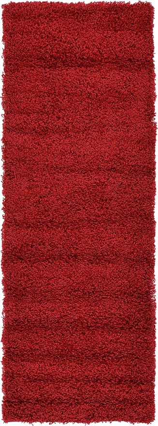 Unique Loom Solid Shag Collection Area Rug - Image 2