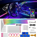 Acrylic Interior Car LED Strip Lights, Colorful 22-in-1 Car Ambient Lighting Kit by Unknown