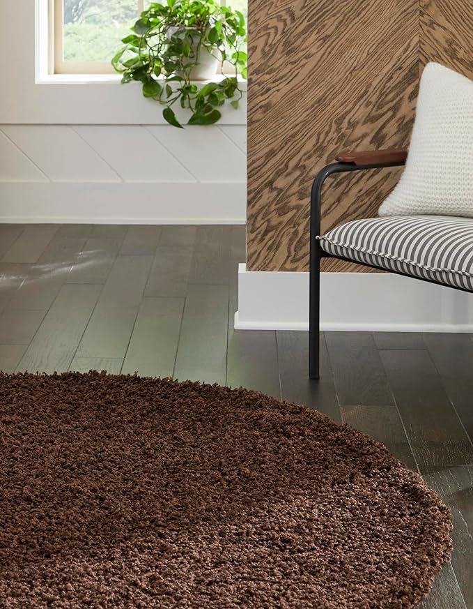 Unique Loom Solid Shag Collection Area Rug - Image 3