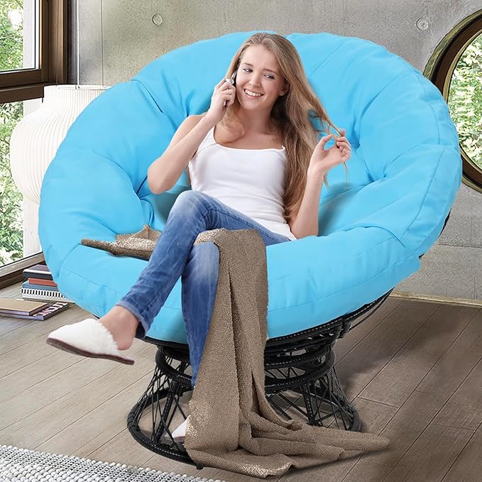 46" Giant Oversized Rattan Papasan Chair by KROFEM