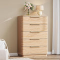 5 Drawer Dresser for Bedroom, Curved Profile Design, Wooden Closet by beronbaer