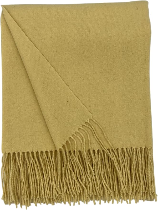Alashan Cashmere Blend Ripple Finish Woven Throw by Alashan