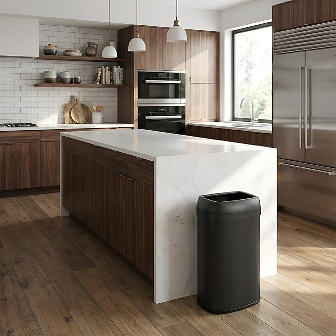 iTouchless 16 Gallon / 61 Liter Open Top Kitchen Trash Can & Recycle Bin - Image 2