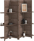 HOMCOM Room Divider, 4 Panel 67" Tall Wood Privacy Screen by HOMCOM