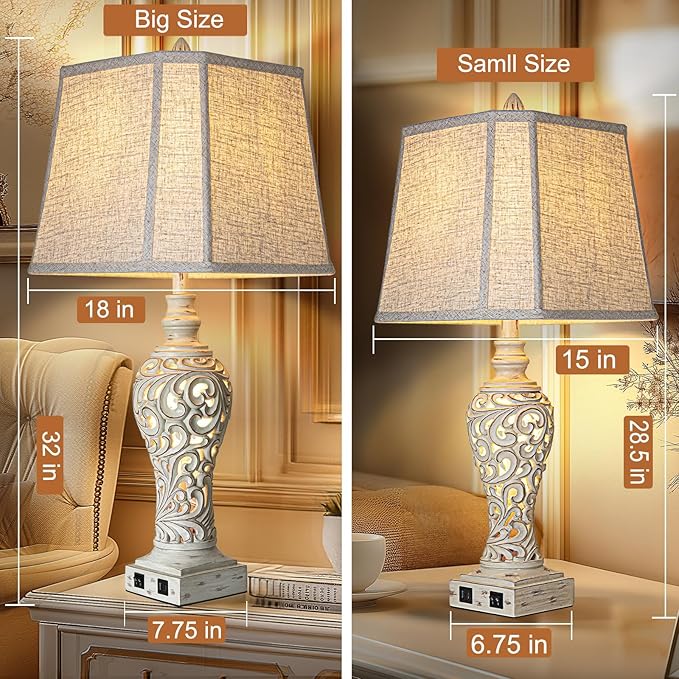 32" Tall Table Lamps Set of 2 - Image 4