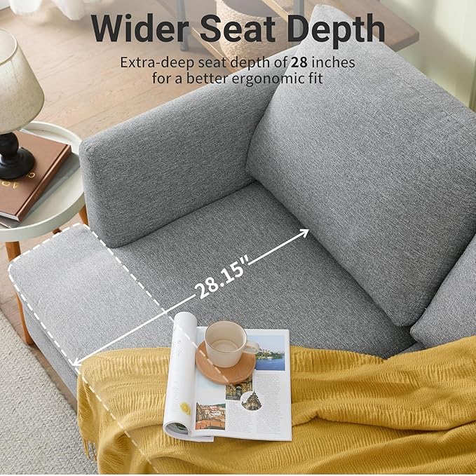 Loveseat Sofa 56", Small Couches - Image 4