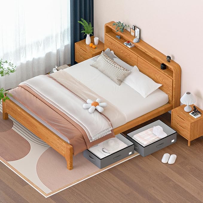 Under Bed Storage with Wheels, No Assemble Required 12 inches height Under Bed - Image 6