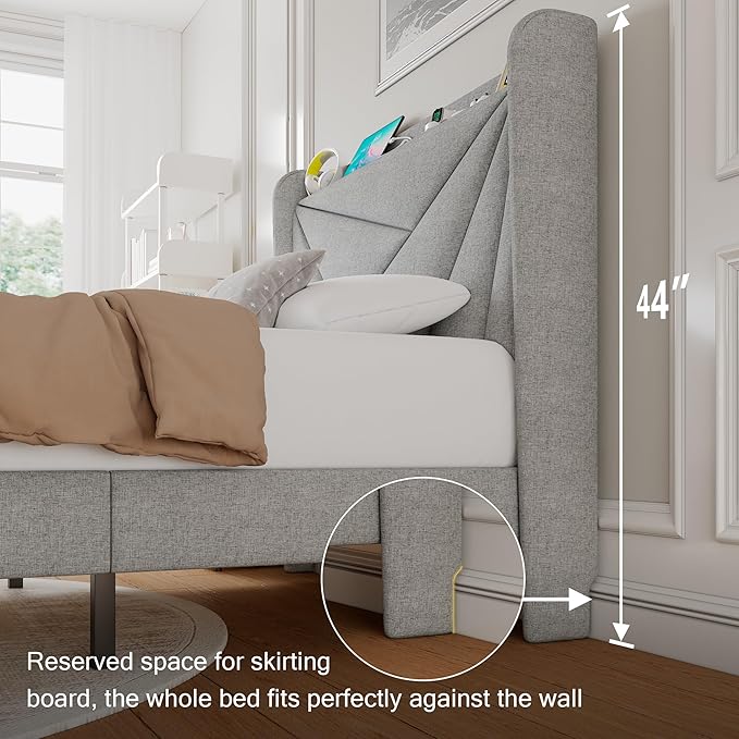 Twin Size Upholstered Bed Frame - Image 7
