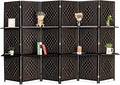Bonnlo Upgraded Heavy Duty 6FT Tall Rattan Room Divider Screens by Bonnlo