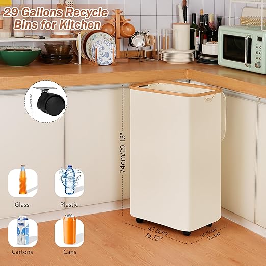 iEGrow Recycling Bin for Kitchen, Indoor Home Recycle Bins - Image 4