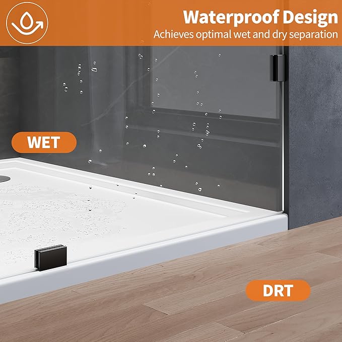Shower Glass Panel, Fixed Shower Screen Panel - Image 5