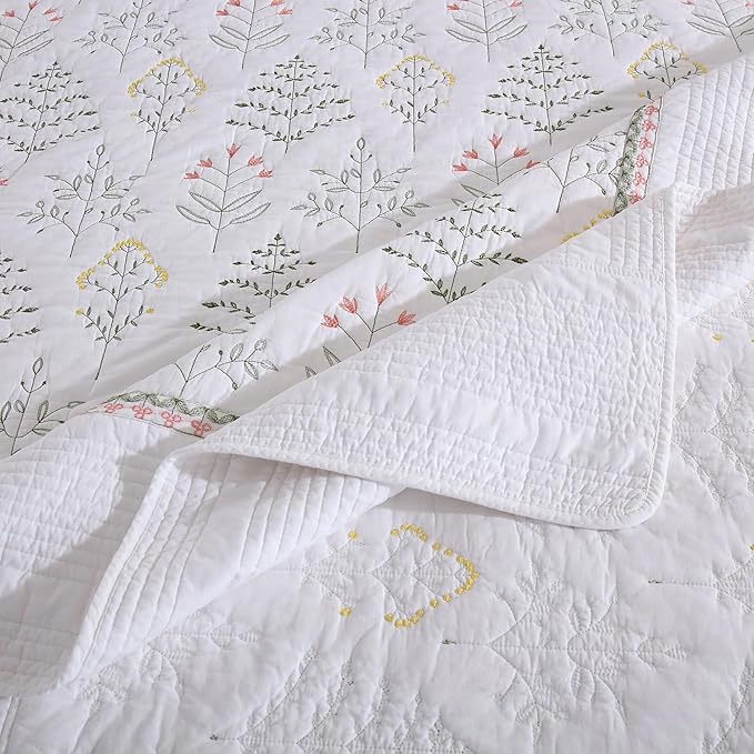 MarCielo 3-Piece 100% Cotton Oversized Bedspread Lightweight Quilt Coverlet - Image 6