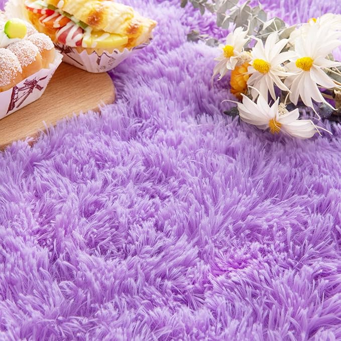 Noahas Ultra Soft Fluffy Bedroom Rugs Kids Room Carpet Modern Shaggy Area Rugs - Image 6