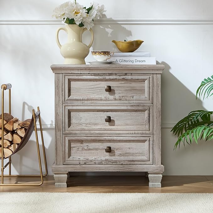 SAVOR LIFE Farmhouse Nightstand Set of 2, Rustic Accent End Table - Image 7