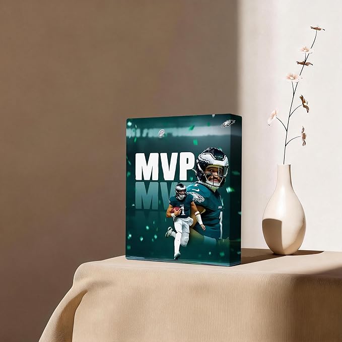 B.B.F MAKE 2025 Super Canvas Bowl Wall Art Champions MVP Hurts Canvas Wall - Image 2