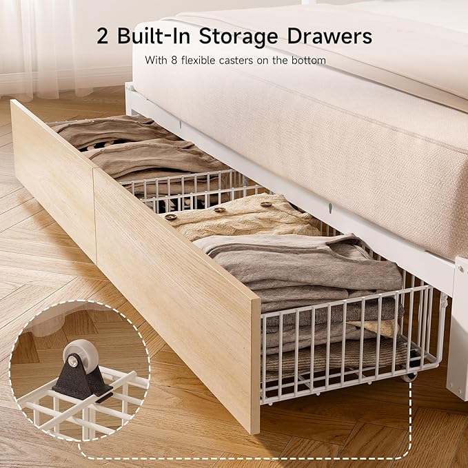 ONBRILL Twin Daybed with Trundle, Twin to King Daybed with Pop up Trundle - Image 6