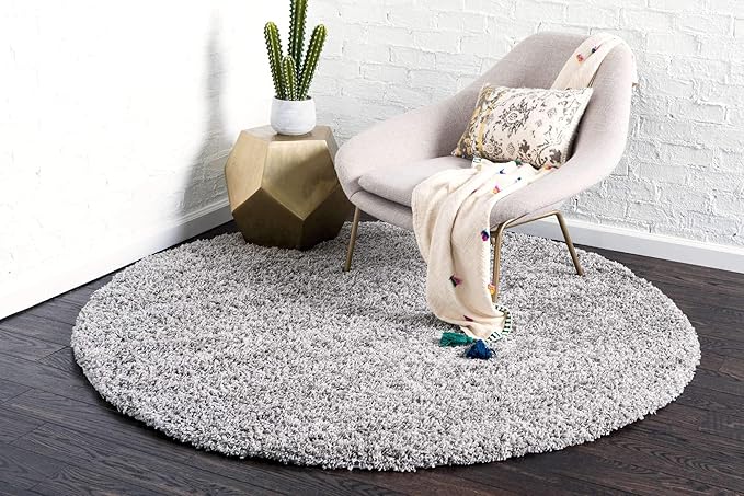 Unique Loom Solid Shag Collection Area Rug - Image 3