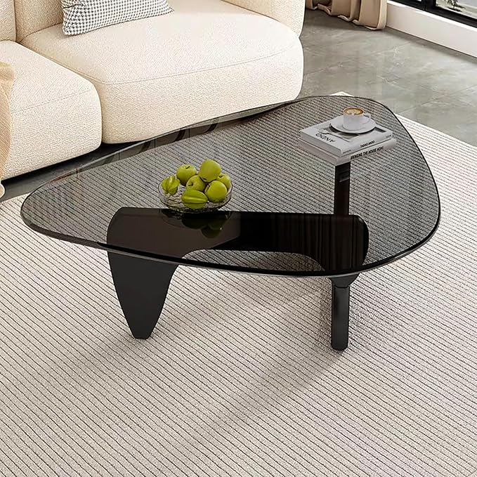 Modern Glass Coffee Table for Living Room, Mid Century Coffee Table, Small - Image 7
