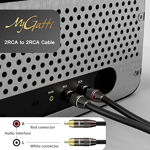 RCA Cable 15 FT, 2RCA to 2RCA Stereo Audio Cable, 【Zinc Alloy Shells, - Image 4