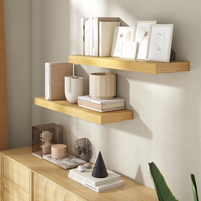 30 Inch Floating Shelves for Wall, 8 Inch Deep Floating Shelf for Storage & - Image 2