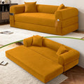 80" Convertible Sofa Bed, Corduroy Folding Sleeper Sofa Bed Queen by GJQFurniture