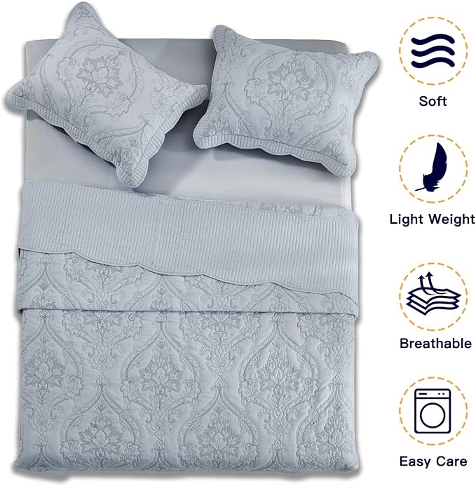 CHIXIN Bedspread Coverlet Set Queen Size - Image 3