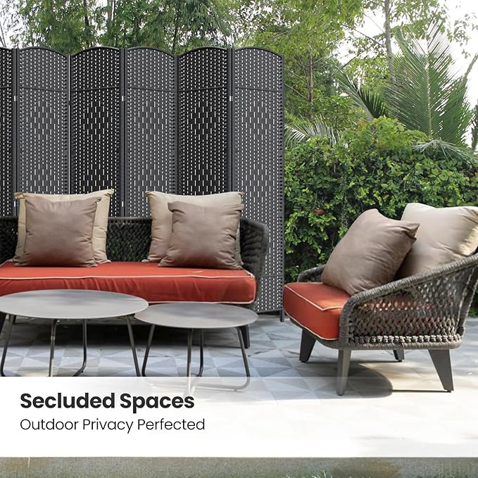 8 Panel Room Divider, 6Ft Folding Privacy Screen, Tall - Image 5