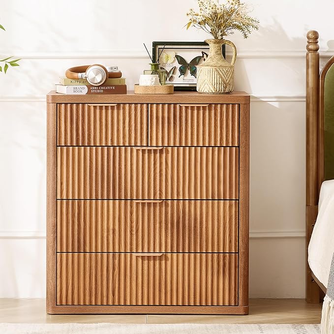 LEYAOYAO Fluted 5 Drawers Dresser - Image 4