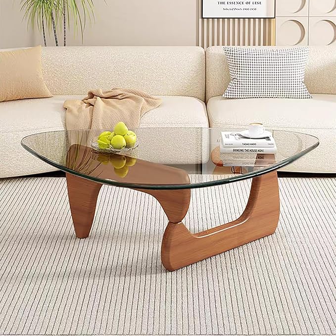 Modern Glass Coffee Table for Living Room, Mid Century Coffee Table, Small - Image 7