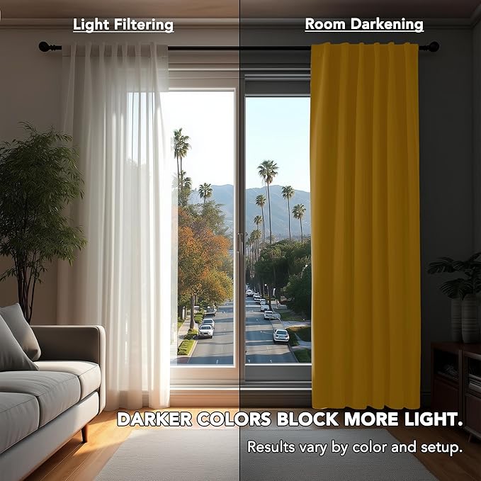 Deconovo Rod Pocket and Back Tab Blackout Curtains - Image 3