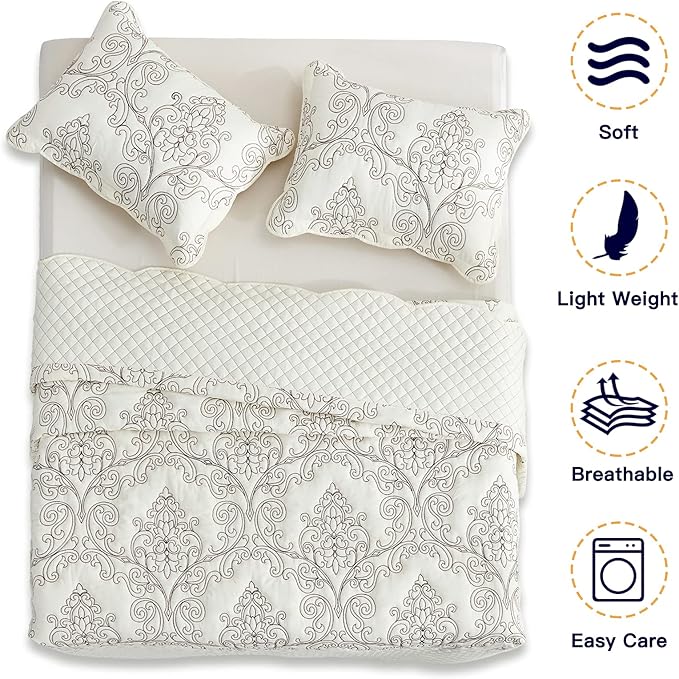 CHIXIN Oversized Bedspread Coverlet Set King Size - Image 3